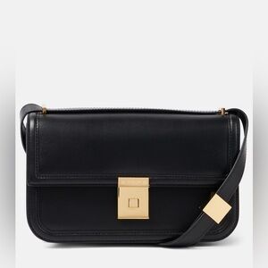 New Demellier London Black Leather Crossbody - The Paris Style